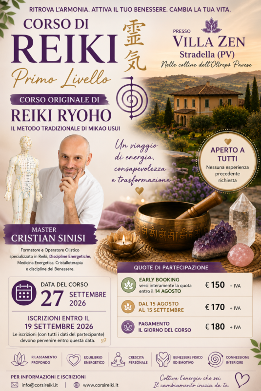 corso reiki ryoho primo livello a Stradella