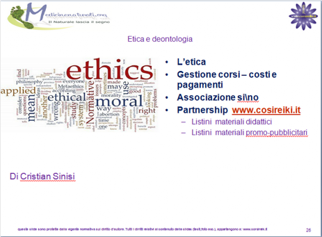 corso etica e normative per master reiki 